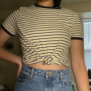 Striped Casual Vintage Style Tee